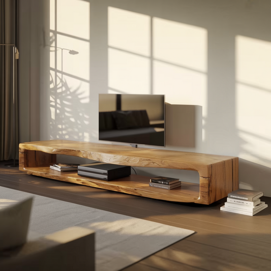 Lunor Organic Modern Solid Wood TV Console
