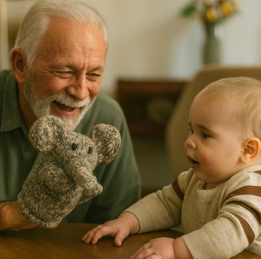 Organic Wool Knit Hand Puppet