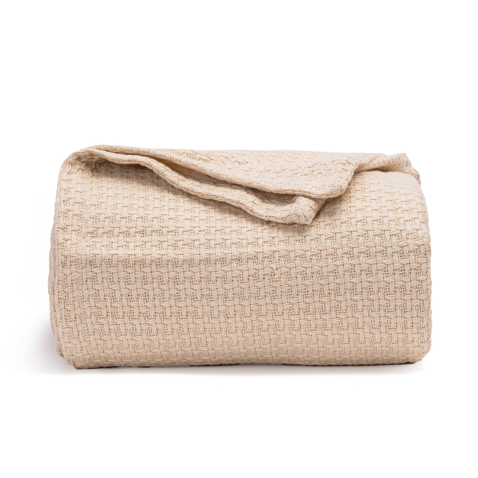 Organic cotton basket weave blanket