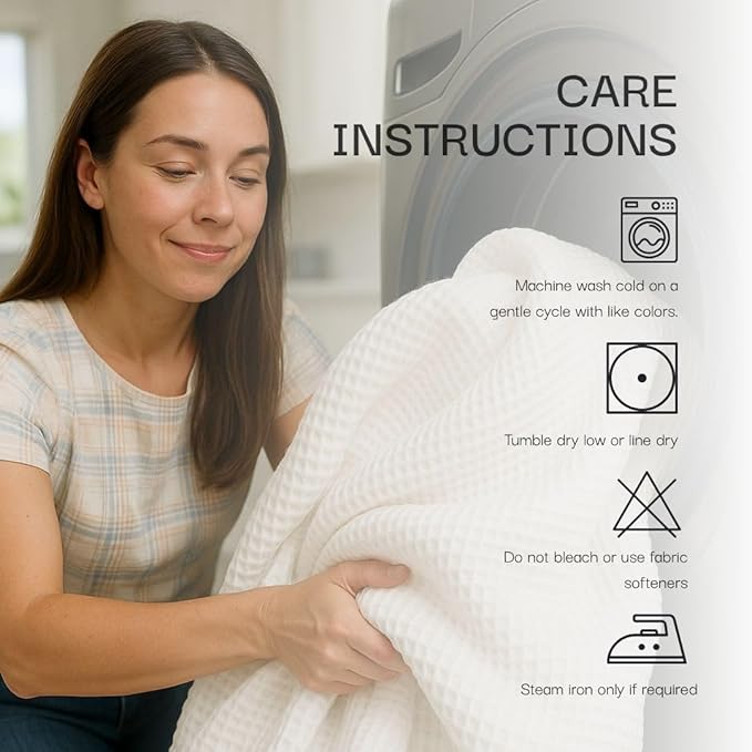 Salt Earth GOTS Certified 100% Organic Cotton Throw Blanket, 60" X 80" Blankets & Throws for Bed, Throw Blanket for Couch,Modern & Cozy Blanket, All Seasons Waffle Blanket, Soft Blanket (Silver Blue)