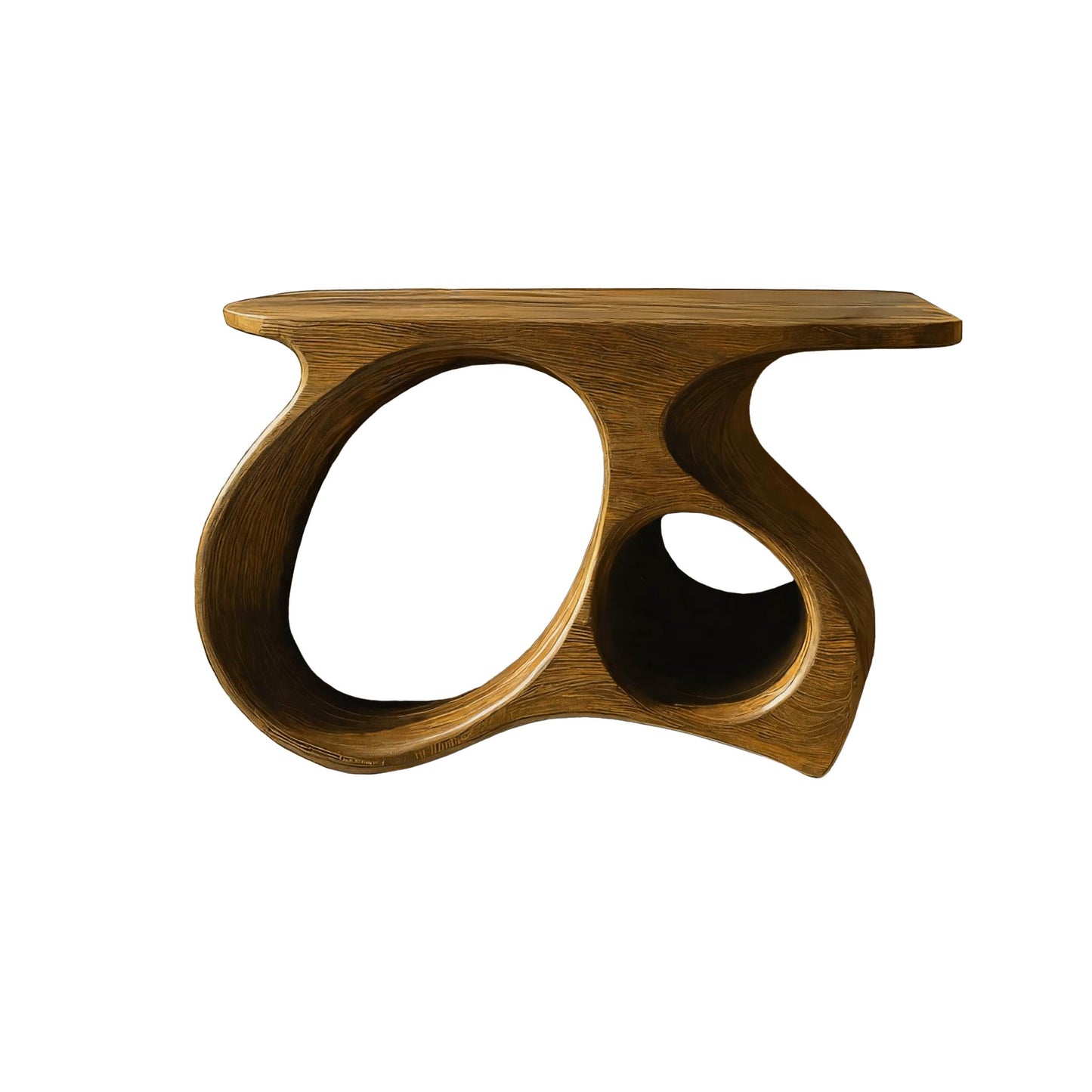 Auraline Organic Sculpted Record Player Stand With Storage