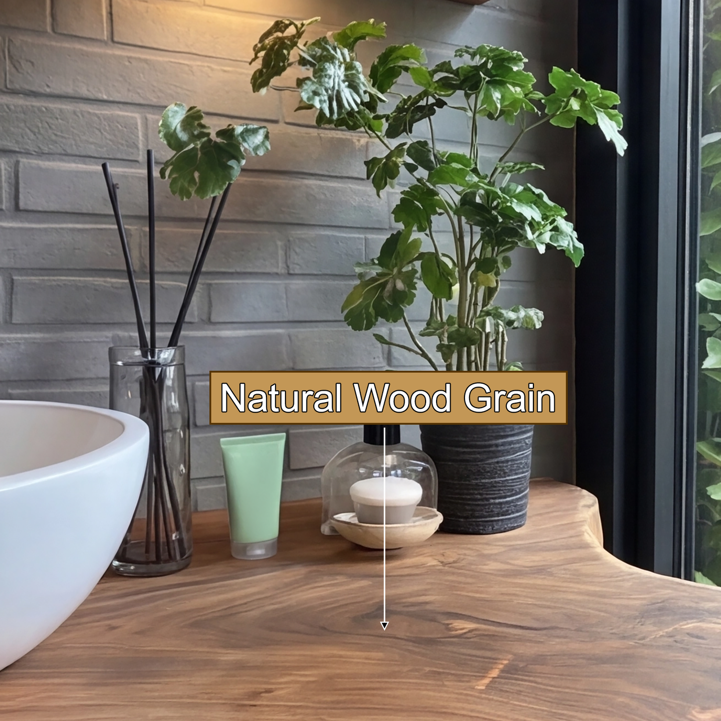 Aurelin Drift Organic Wood Floating Bathroom Vanity