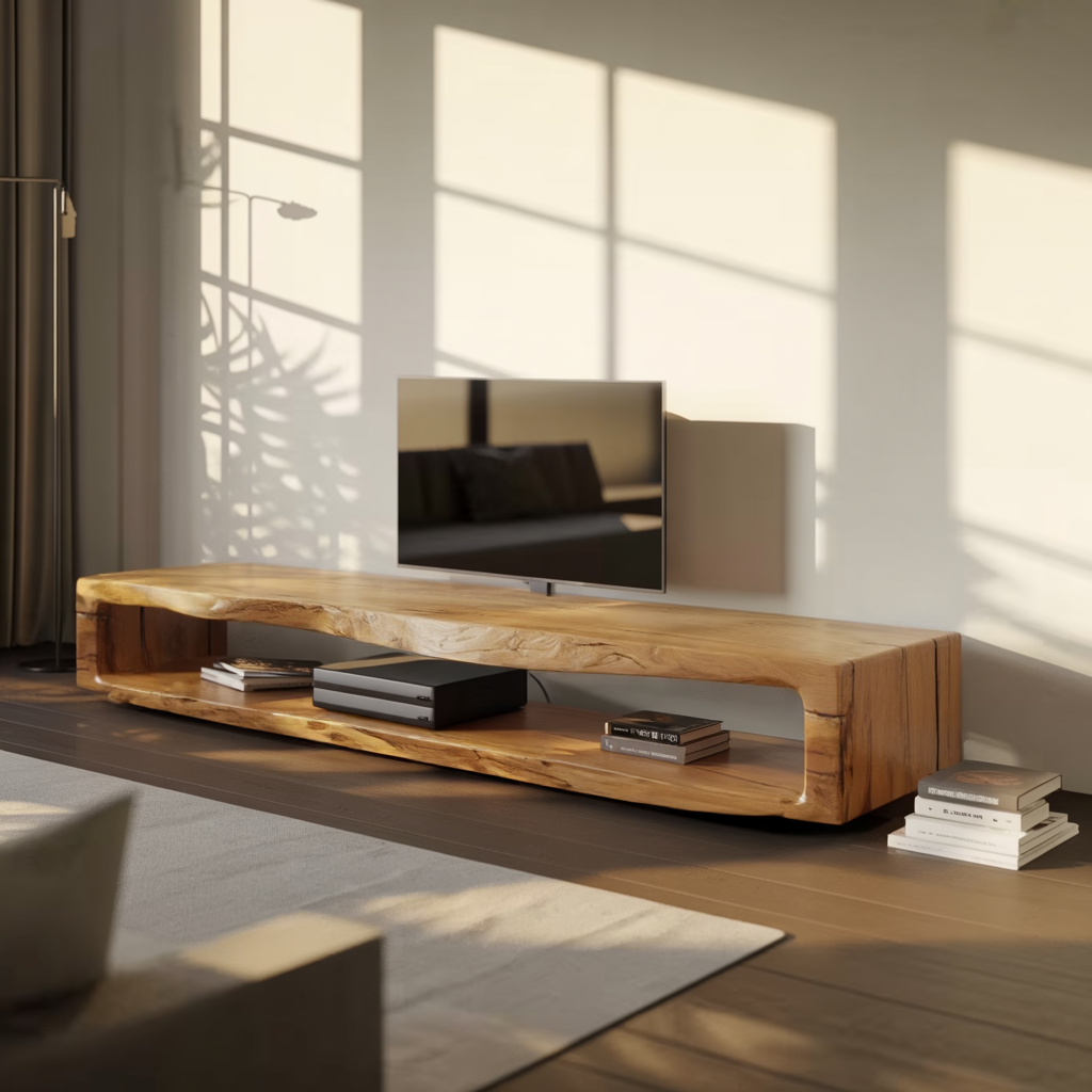 Lunor Organic Modern Solid Wood TV Console