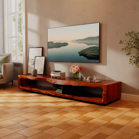Lunor Organic Modern Solid Wood TV Console