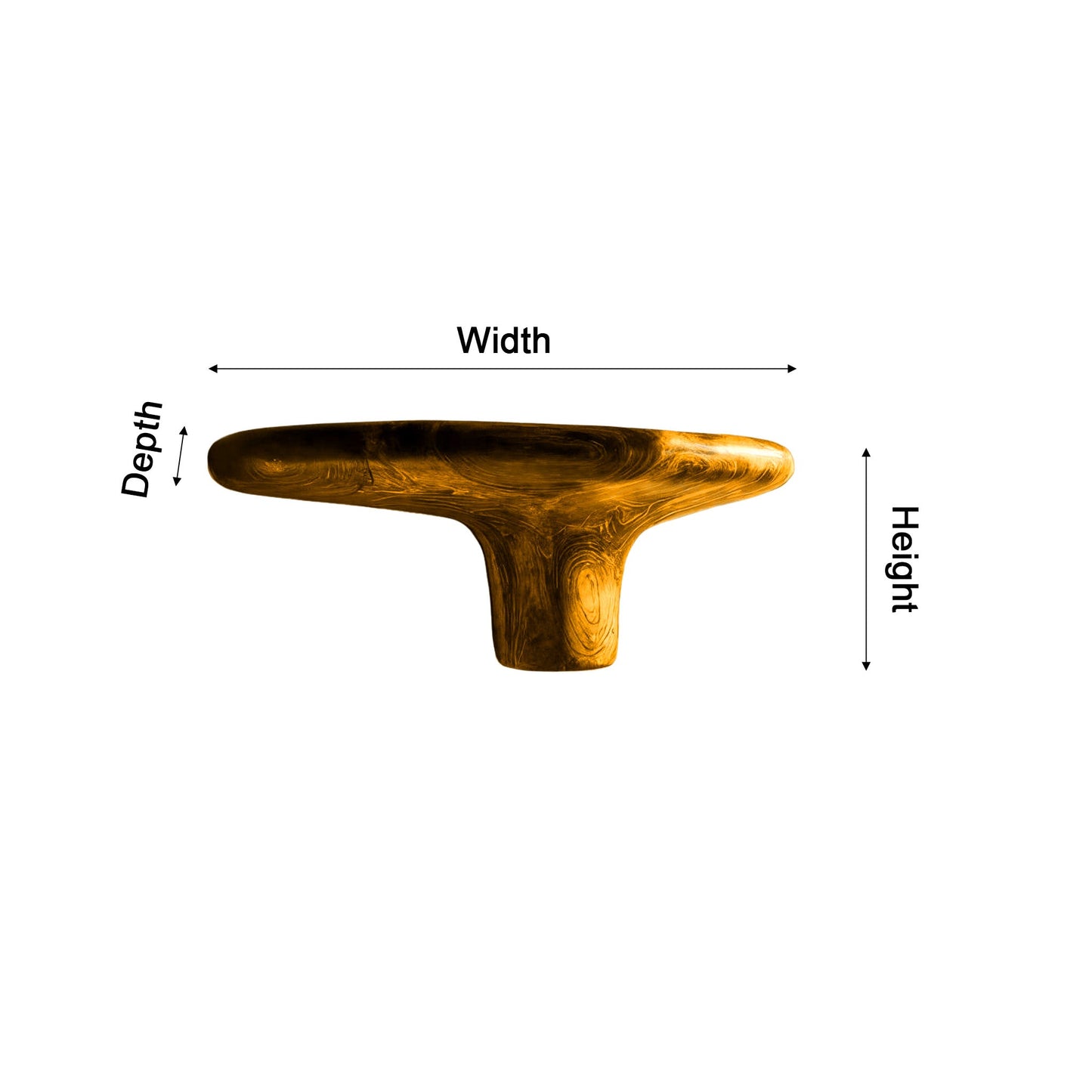 Mycora Handcrafted Organic Wood Mushroom Floating Shelf