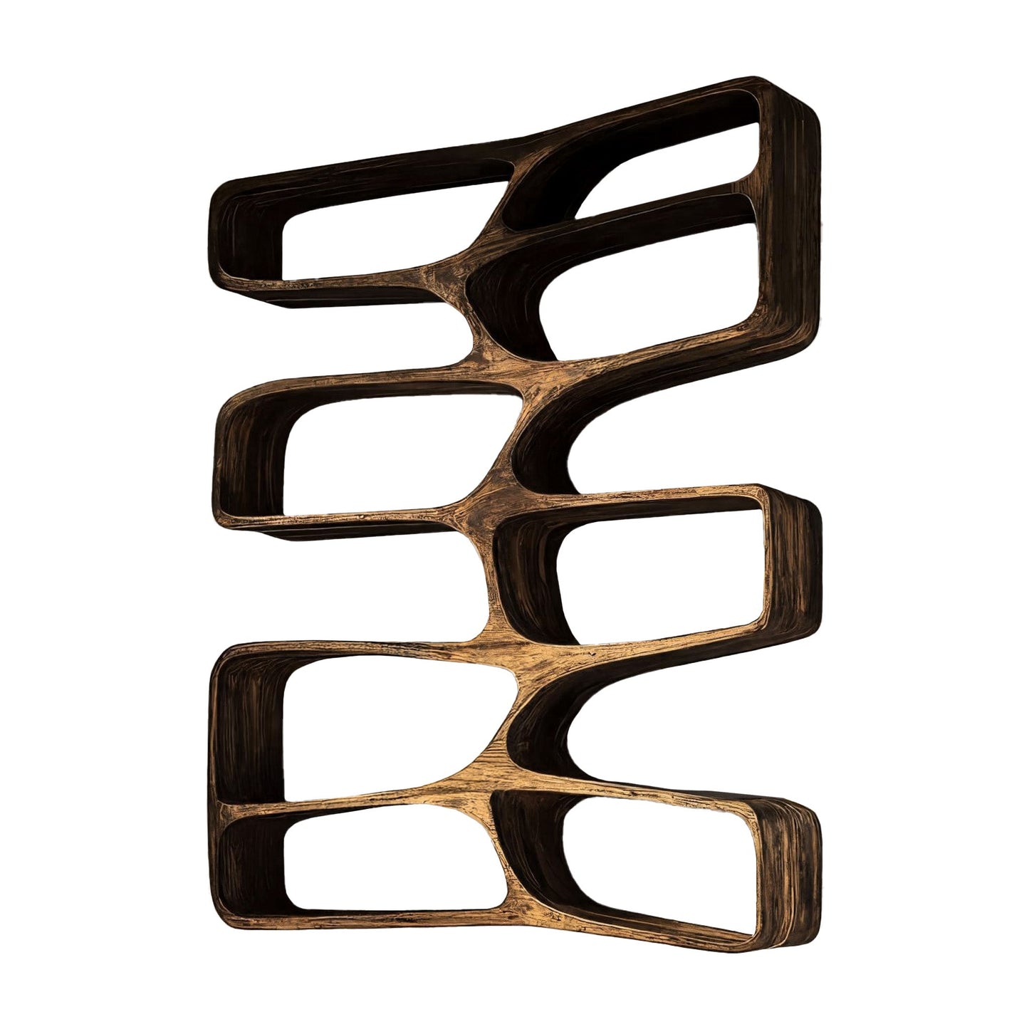 Orren Organic Modern Solid Wood Floating Bookshelf