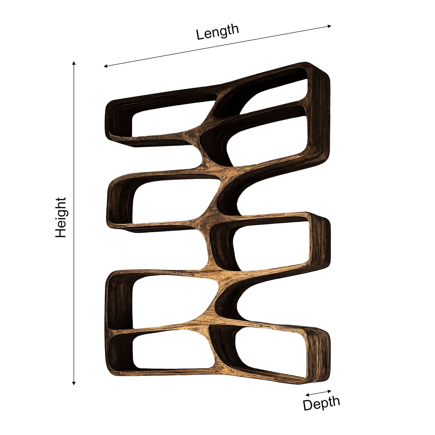 Orren Organic Modern Solid Wood Floating Bookshelf