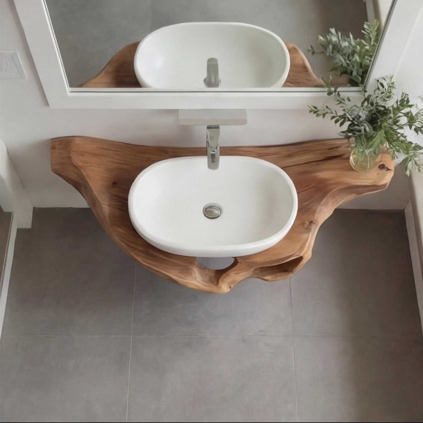 Tideform Organic Wood Floating Bathroom Vanity