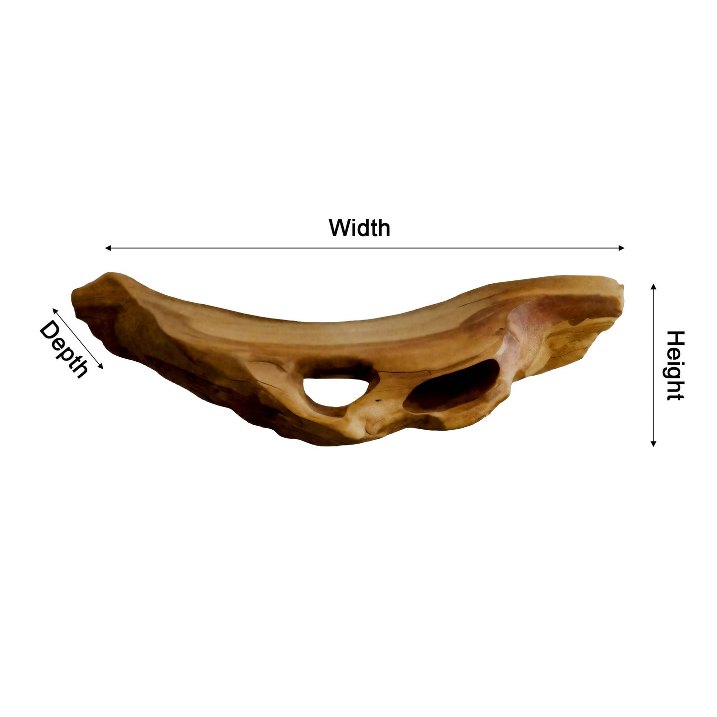 Tideform Organic Wood Floating Bathroom Vanity
