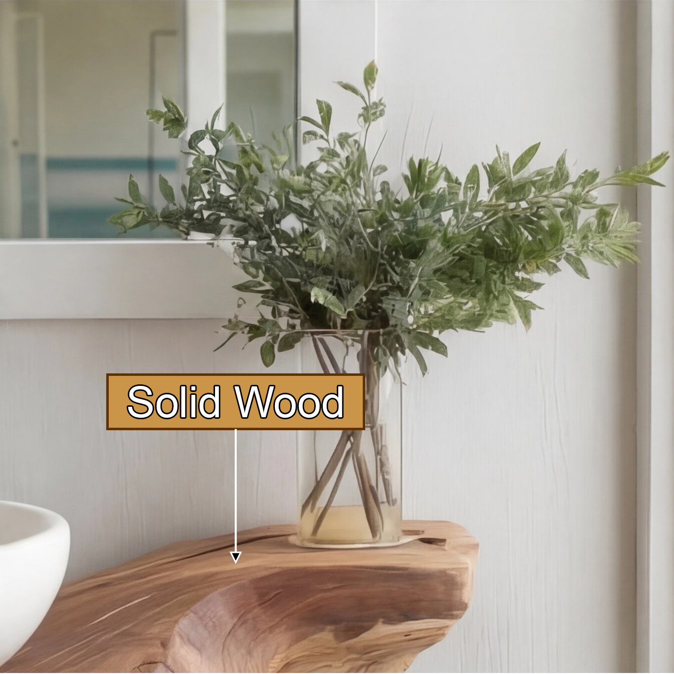 Tideform Organic Wood Floating Bathroom Vanity