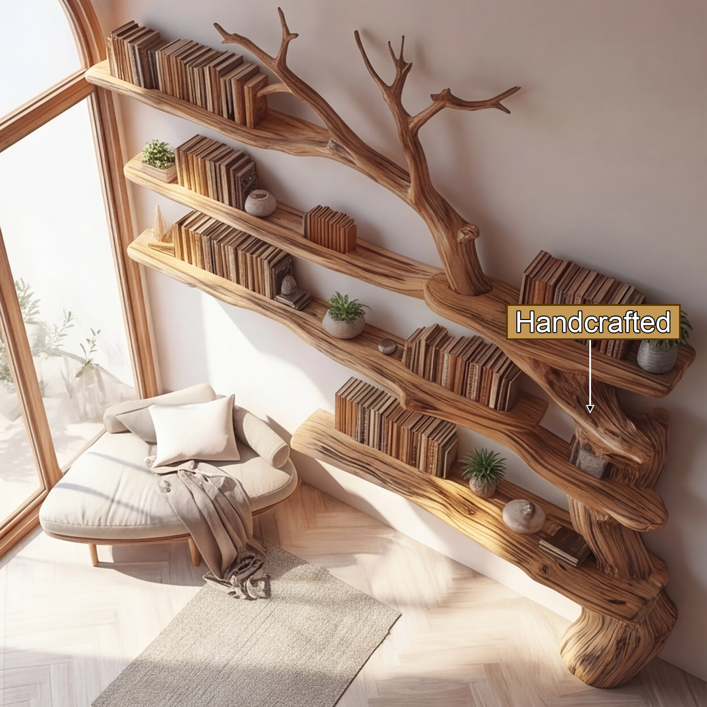 Wildwood Organic Solid Wood Tree Bookshelf