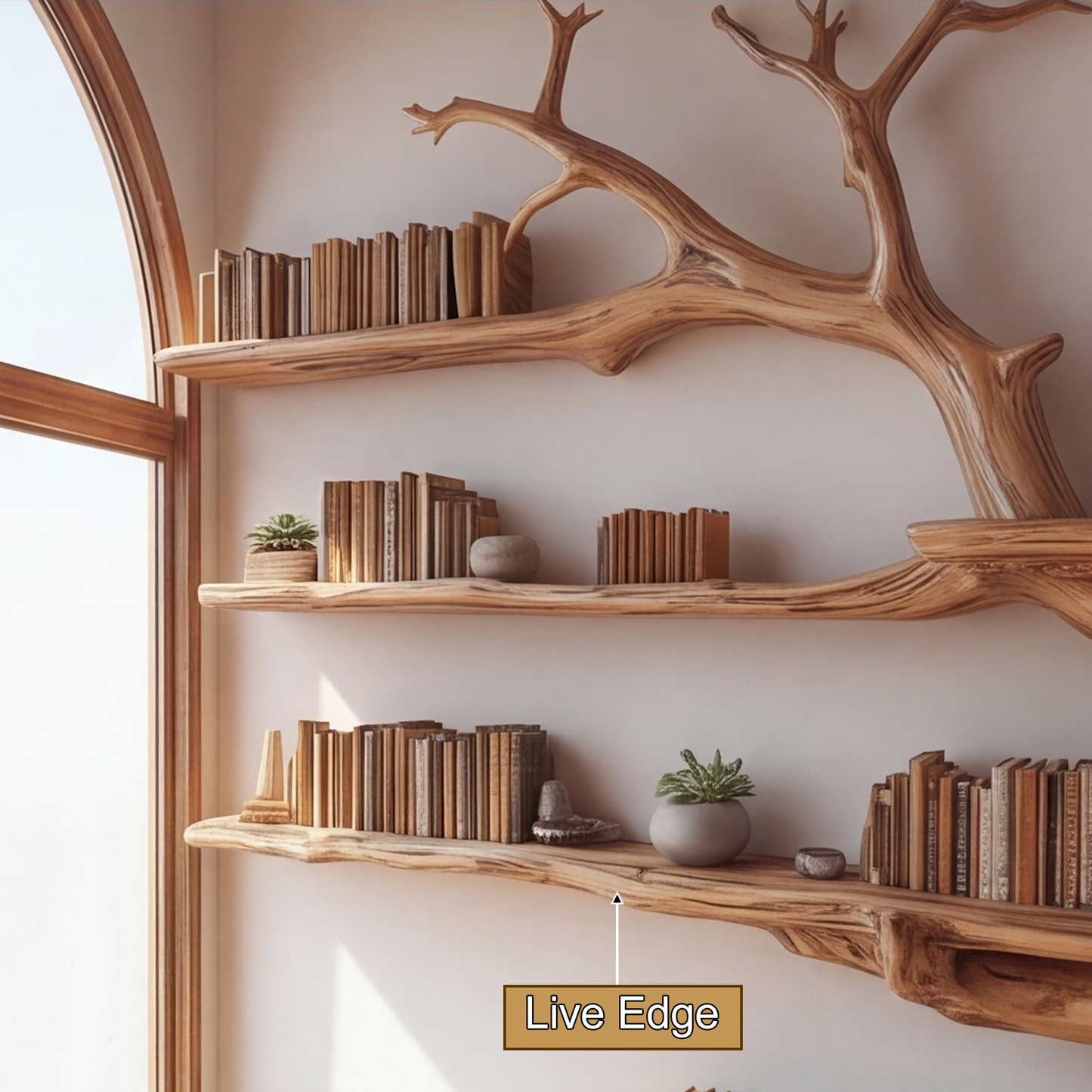Wildwood Organic Solid Wood Tree Bookshelf