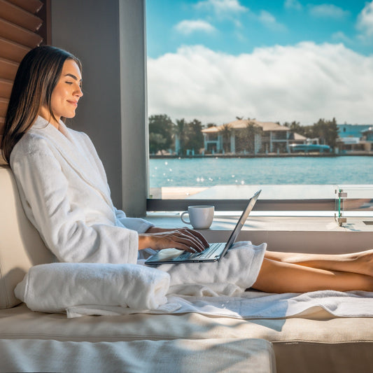 Luxury Organic Bathrobe & Slipper Set